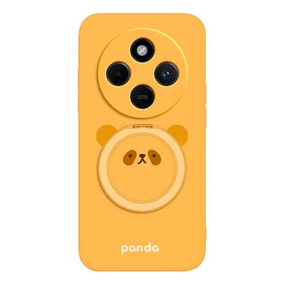 圆脸熊猫适用红米14R手机壳小米Redmi14R新款保护套2411DRN47C硅胶带支架支点壳全包防摔redmir男R14女R5G软