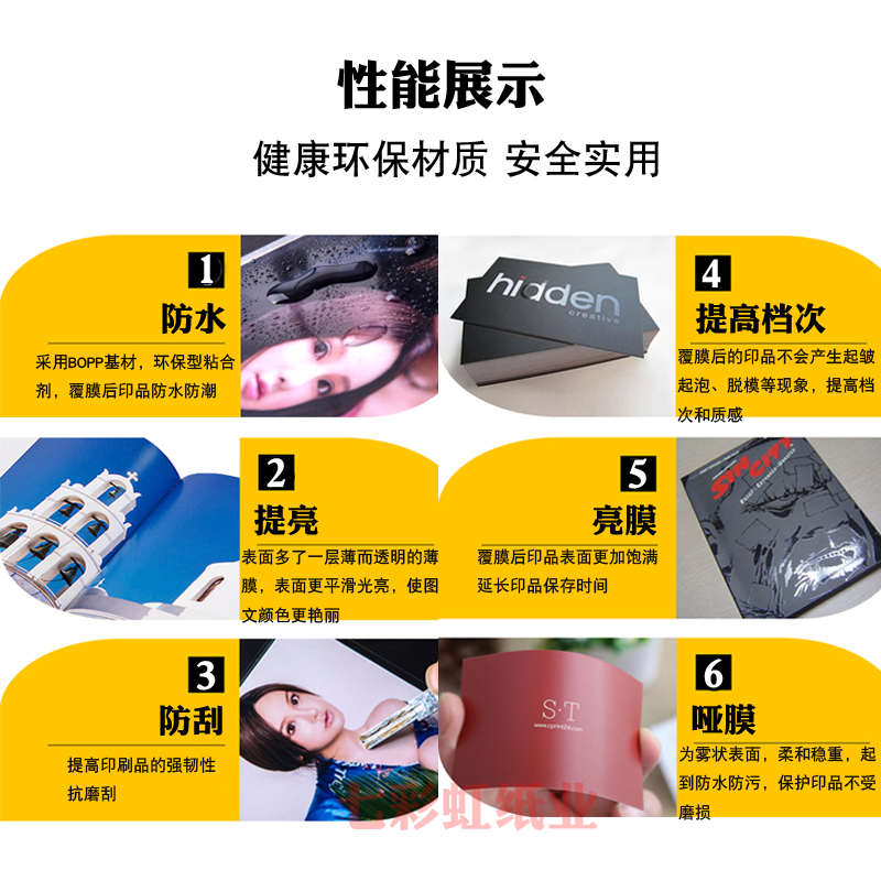 1寸芯BOPP预涂膜300亮光膜310/320哑膜PET膜A4A3覆膜机专用膜440