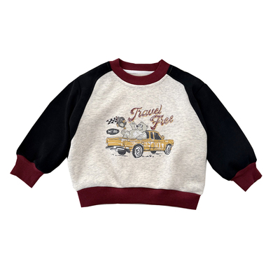 小童一体绒新款卫衣洋气韩版冬衣