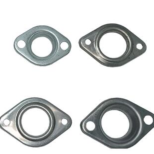 汽车排气管改装焊接窝口法兰盘接头凹凸碗形三元两孔两眼接口凹形