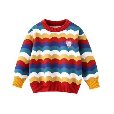 史努比儿童秋冬毛衣洋气2025新款女童加绒针织衫男童冬季套头上衣