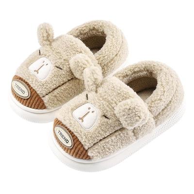 幸福玛丽冬季儿童卡通可爱棉拖鞋