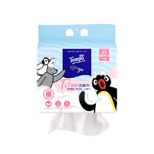 【新品】Tempo/得宝Pingu企鹅联名洗脸巾L码珍珠纹一次性绵柔巾