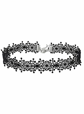 王楚然同款项圈黑色蕾丝锁骨链