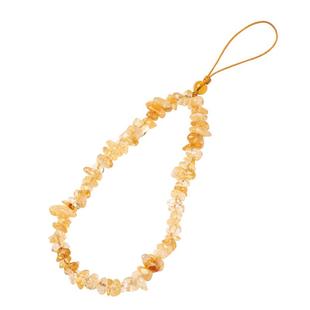 琼睿天然黄水晶手机链挂绳挂件女招财钥匙扣吊坠手腕绳玉石高级手机绳女挂件绳包挂饰文艺挂链精致转运链条