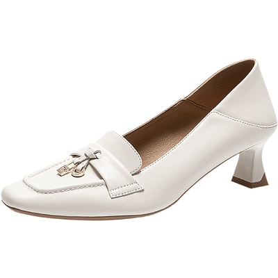 natursun小方跟时装单鞋女