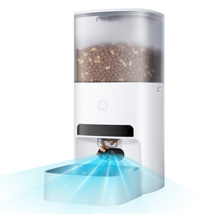 霍曼VF20自动喂食器5G可视AI识别猫咪智能宠物投喂摄像头可插TF卡