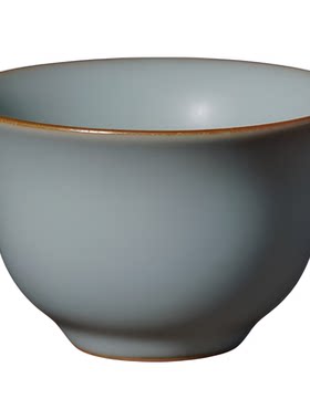 青澹汝窑茶杯景德镇手工陶瓷