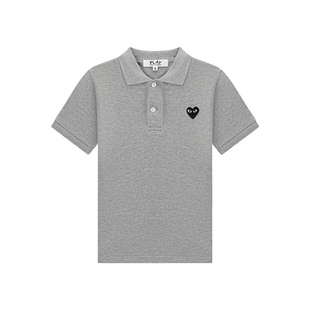 IT CDG PLAY COMME des GARÇONS川久保玲童装polo衫休闲爱心缝饰