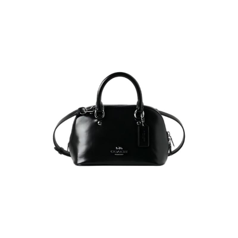 【自营】COACH/蔻驰女款牛皮革单肩斜挎手提迷你贝壳包斜挎包女包