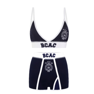 韩国Badblood内衣BCAC字母拼色三角杯挂脖运动文胸高腰内裤比基尼
