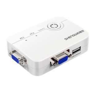 胜为kvm切换器二进一出vga四进一出2口4口电脑显示器监控共用键盘鼠标usb打印机共享器4k高清切屏器DVK1201G