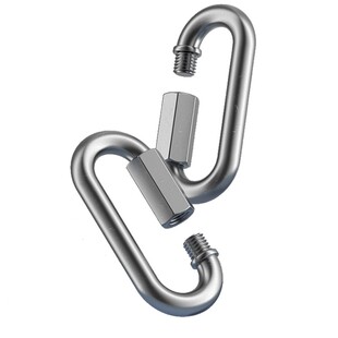 304不锈钢快速接环连接环保险扣承重攀岩登山扣跑道扣链条快挂扣