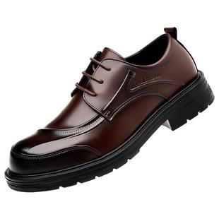 木林森皮鞋男款冬季真皮商务英伦风复古休闲爸爸工装马丁上班潮鞋