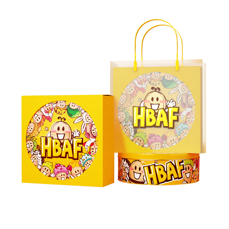 HBAF芭蜂混合坚果巴旦木好运福气桶节日送礼零食大礼包新年礼盒