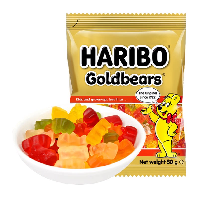 Haribo哈瑞宝小熊橡皮糖混合水果糖qq糖软糖儿童糖果零食散装送礼