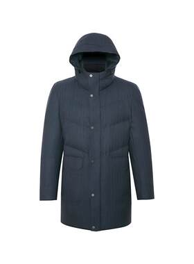 Satchi纯羊毛鹅绒中长款羽绒服