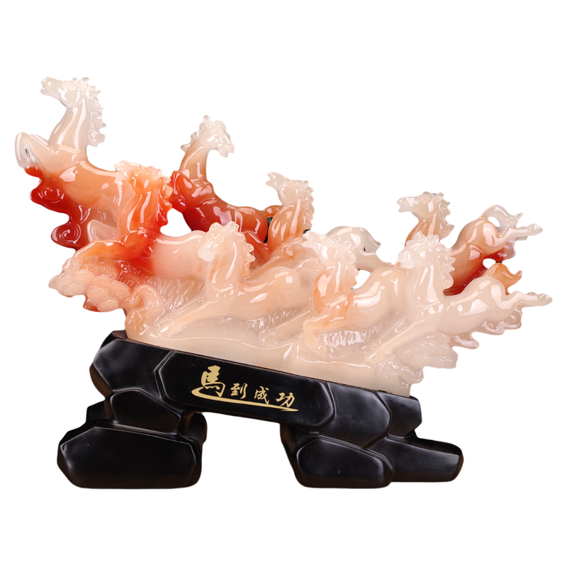 八骏图马摆件招财风水开业礼品