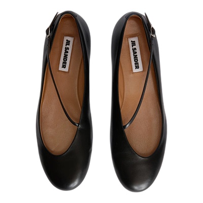 JILSANDER牛皮浅口平底芭蕾鞋