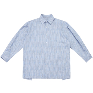 ADERERROR 春新款时尚简约男女上衣条纹宽松长袖衬衫