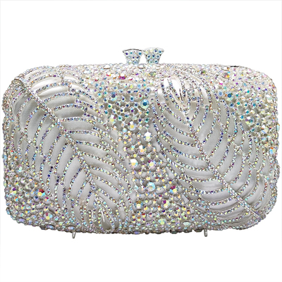 JANEREGINA轻奢白镂空叶子晚宴包