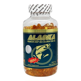 美国阿拉斯加深海鱼油软胶囊300粒奥米加学生中老年鱼油香港代购