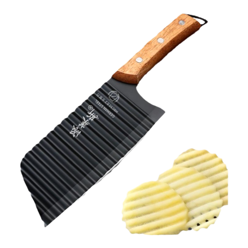 德系波纹刀狼牙土豆刀具304不锈钢波浪形切花刀切片专用切菜神器