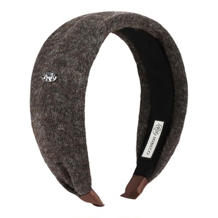 灰色小羊毛针织发箍小香风头箍新款复古秋冬宽边头饰高级感发卡女