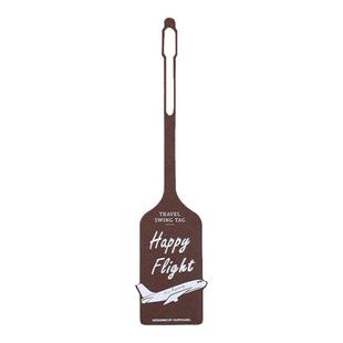 OURYOUNG小飞机旅行皮革行李箱标识牌行李牌拉杆箱背包防丢失挂件