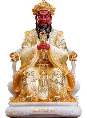 汉白玉广济龙王五爷佛像家用供奉