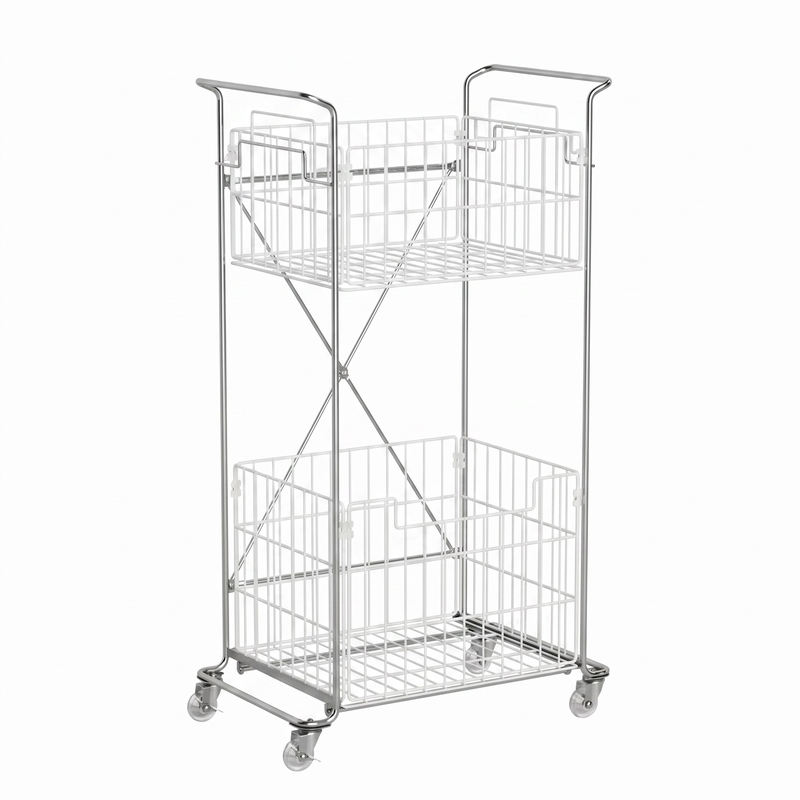 中古风带轮大容量脏衣篮