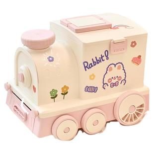 小火车药箱家用大容量药品收纳箱便携手提家庭可爱急救箱箱子药盒