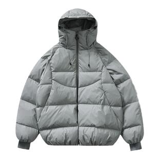 AGITOMADE 防泼水90白鸭绒加厚连帽羽绒服CLEANFIT短款保暖外套