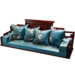 新中式红木沙发坐垫实木家具海绵垫中国风沙发垫套防滑罗汉床垫子