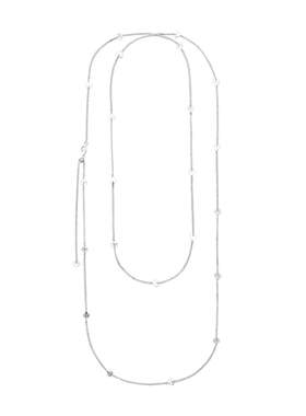 990足银平安锁项链女满天星长款