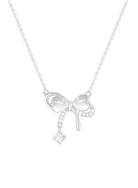 少女心爆棚~猫眼石蝴蝶结项链