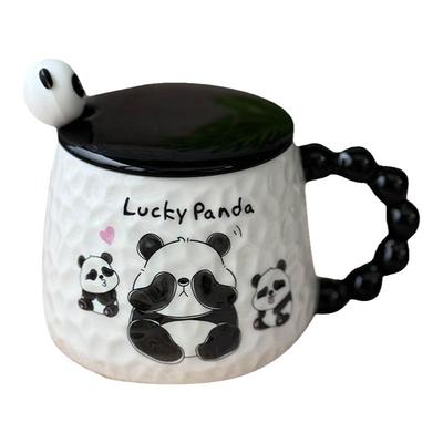 熊猫杯子卡通可爱陶瓷马克杯