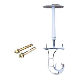 顶装加长支架子罗马杆窗帘杆加高双杆单杆托架支撑可调节底座配件