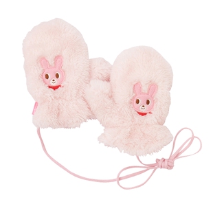 MIKIHOUSE摇粒绒保暖防风手套围巾宾斯熊头软帽子HOTBISCUITS