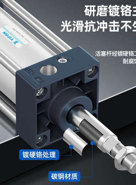 SC气缸大全63/80/100x50x75x100x150x200S大推力小型气动伸缩气缸