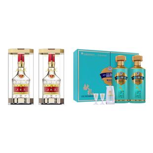 五粮液普五第八代52度双瓶+一品景芝献礼版芝香型53度礼盒装白酒