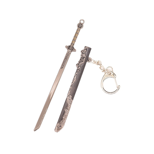 古代迷你兵器 秦始皇越王勾践剑器模型带鞘玩具小剑钥匙扣挂件