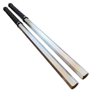 60厘米长实战防身短棍 304不锈钢实心一体钢鞭大威力防身车载破窗