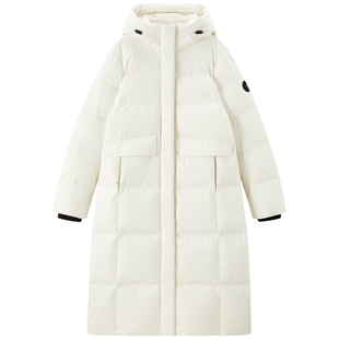 【商场同款】太平鸟霍尔多巴吉白鹅绒羽绒服女长款保暖A3ACF4605