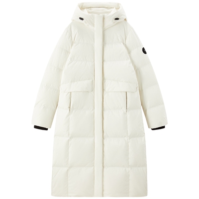 【商场同款】太平鸟霍尔多巴吉白鹅绒羽绒服女长款保暖A3ACF4605