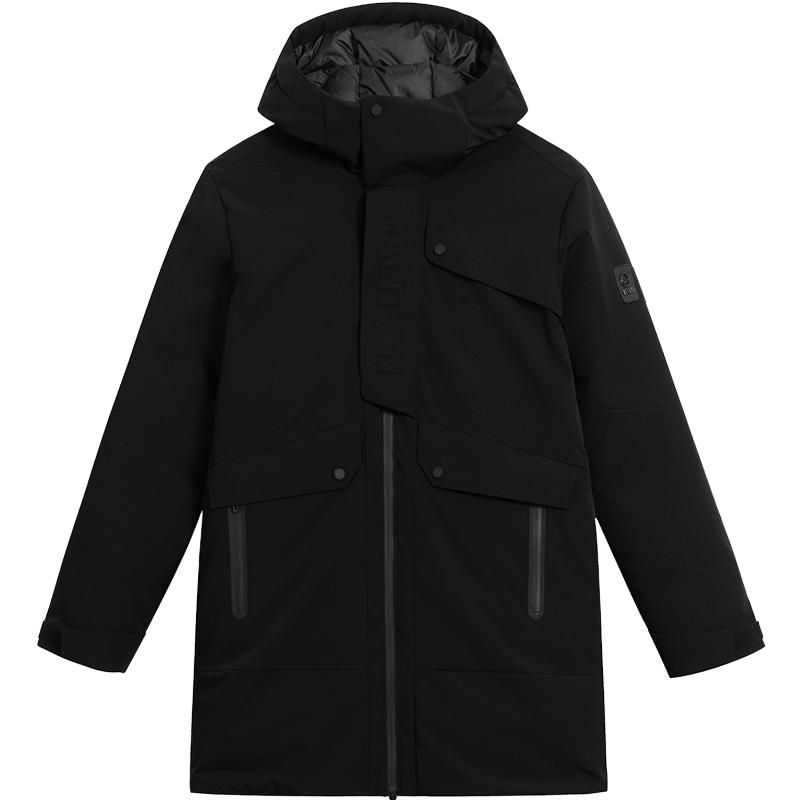 HALTI户外防泼鹅绒羽绒服长款