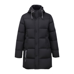 鸭鸭鹅绒羽绒服男士冬季加厚防寒服潮流中长款冬装青年外套男QZ