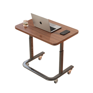 拜浦可移动升降床边桌阅读书桌床上学习桌客厅卧室电脑桌儿童书桌沙发边桌写字桌可调节升降桌懒人电脑办公桌