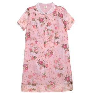 夏天巨好看的裙子2025新款今年流行爆款气质粉红色雪纺薄纱连衣裙