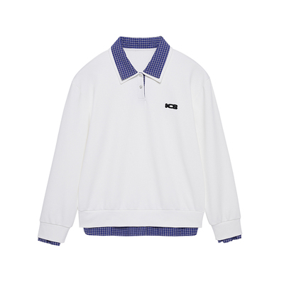 ics丨iconslab“知识分子”衬衫领假两件卫衣Barnfit巴恩风上衣